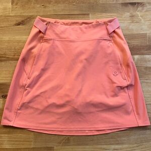 Lululemon Warpstreme Golf Skirt Sunny Coral Women’s Size 4 with Multi-Pocket